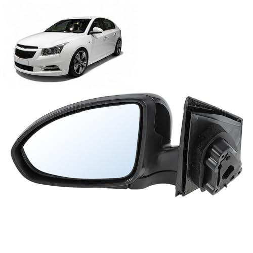 Motoforti 3Pin Left Driver Side Mirror Replacement for Chevrolet Cruze 11-15 Power Door Mirror Assembly Non-Heated Glass Manual Fold Gloss Black Replace# GM1320420 by Motoforti - Used condition - CA$25.07