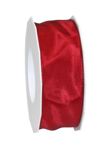 PRÄSENT - Cinta de Seda (40 mm, 25 m), Color Rojo