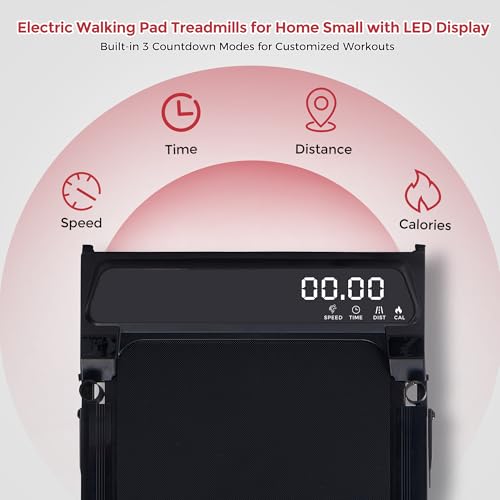 Image of Walking Pad Treadmill with Handle Bar and Incline, 3.5HP Electric Small Treadmills for Home Small Spaces, 0.6-10MPH Portable Mini Treadmills for Home Exercising, Compact Treadmill with Handles, 400LBS