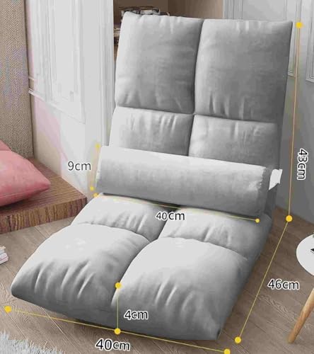 Chaise longue pliante ergonomique, canapé de sol réglable et inclinable vert - 2