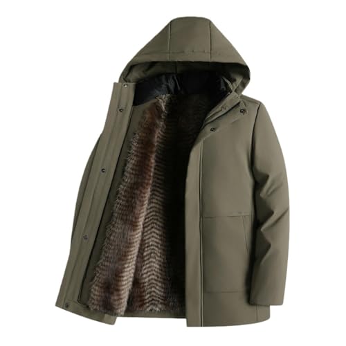 Veste d'hiver homme haut de gamme doublée peluche amovible