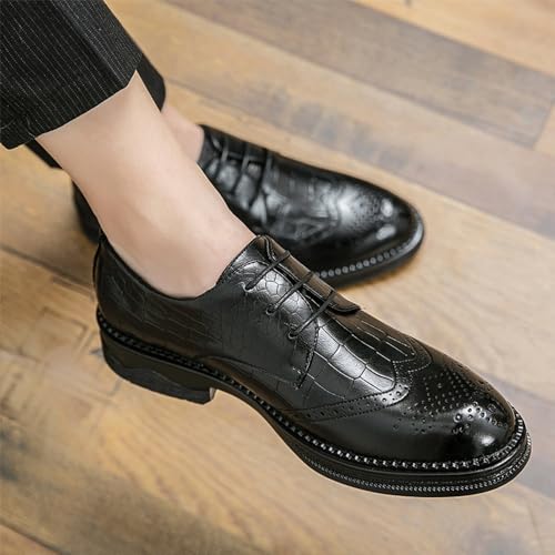Men's Genuine Leather Oxford Dress Shoes, Fashion Brogue Business & Conference Shoes, Comfortable Formal & Banquet Shoes for Men3