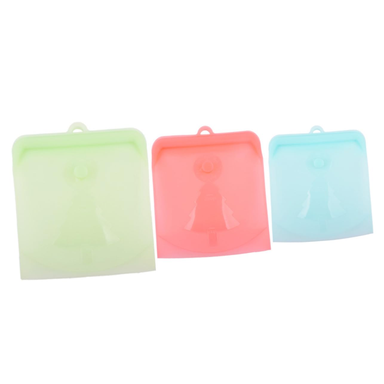 ORFOFE 3 Sacchetti Riutilizzabili Per Alimenti Per Frutta E Verdura Sacchetti Per Congelatore in Silicone Per Snack Sicuri E Salutari Per La Tua Cucina Colore Casuale