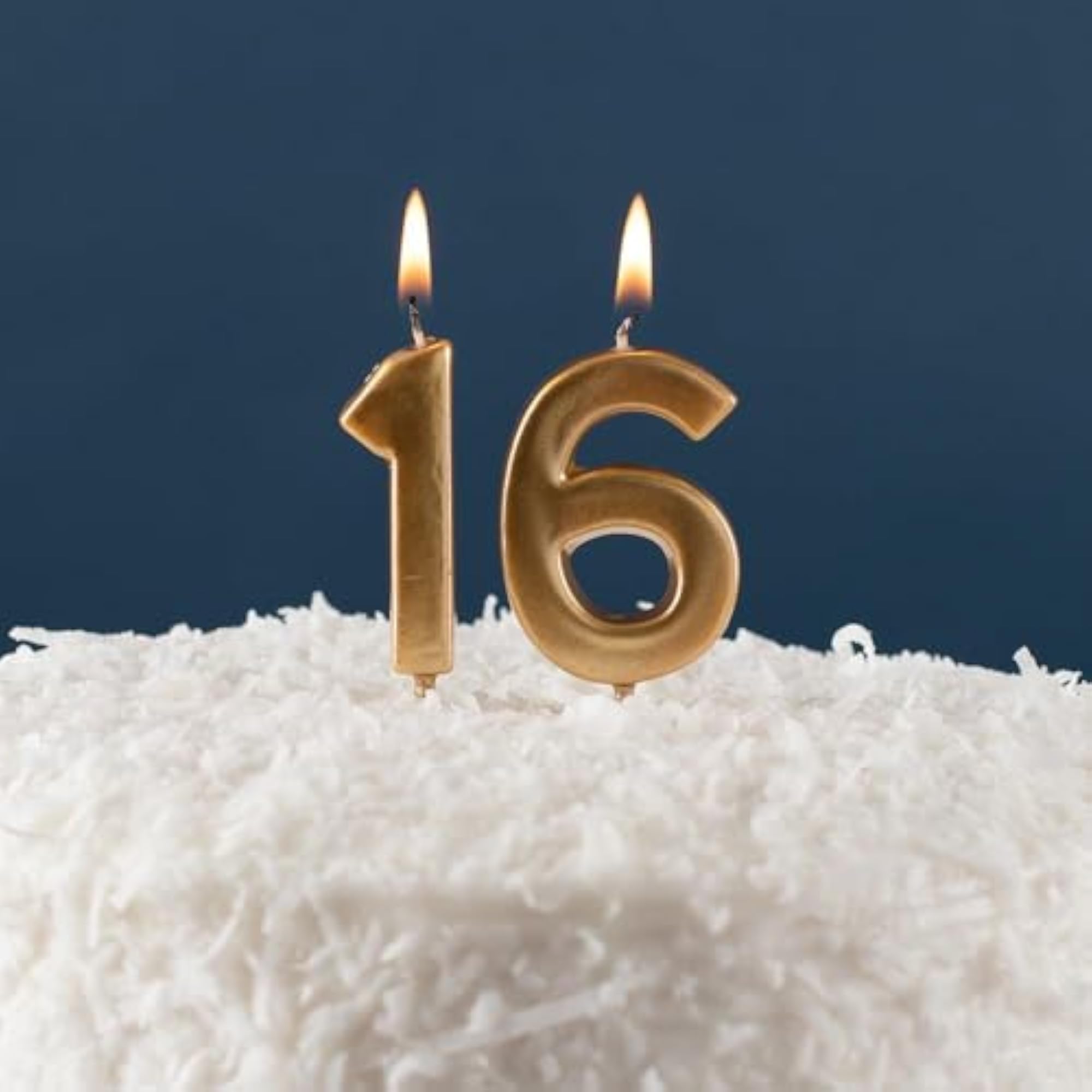 Number Candle, 8, Gold