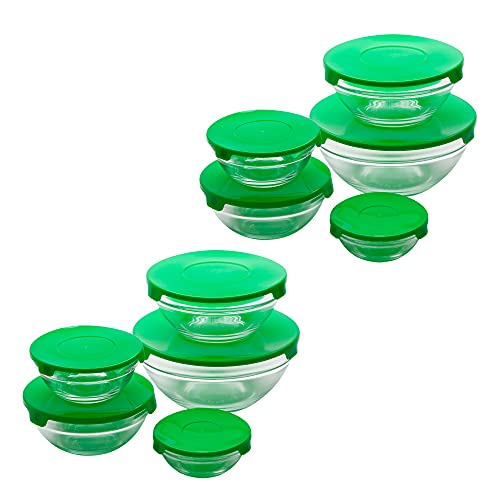 San Ignacio Pack 10 Boles Con Tapa De Cristal En Color Verde Energy