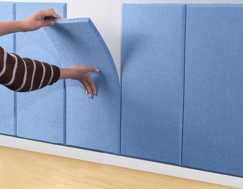 Paneles de pared acolchados 3D y pegatinas autoadhesivas anticolisión para dormitorio 2