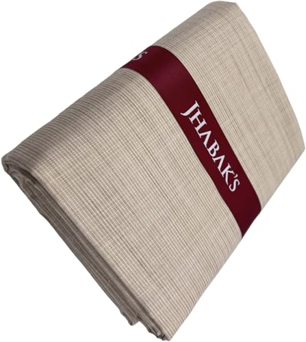 Image of JHABAK'S Unstitched Cotton Blend Solid Shirt & Trouser Fabric - 2.25 m Shirt Cloth - 1.20 m Pant Piece