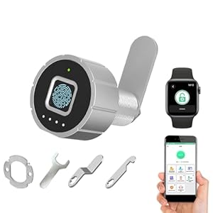 Fingerprint Drawer Lock eLinkSmart Bluetooth App Cabinet Lock 20MM (17MM) for Home Office Mailbox Keyless Furniture Lock with 3 Sizes Tubular ​Cam 20 Fingerprints 1000+ App Users