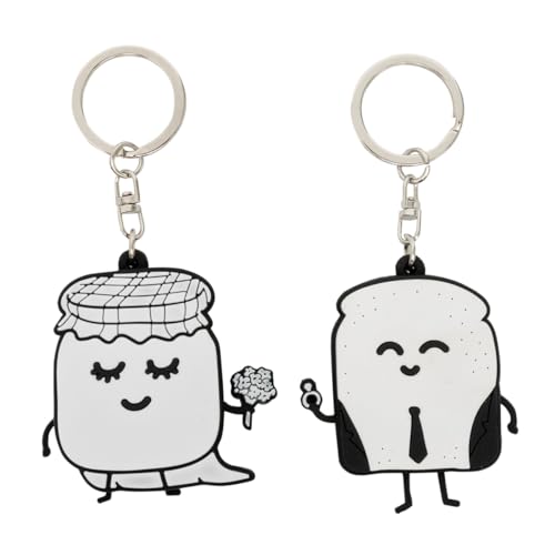 Mr. Wonderful Set de 2 llaveros Iconic Tostada y mermelada Imagen de Mr. Wonderful Set de 2 llaveros Iconic Tostada y mermelada