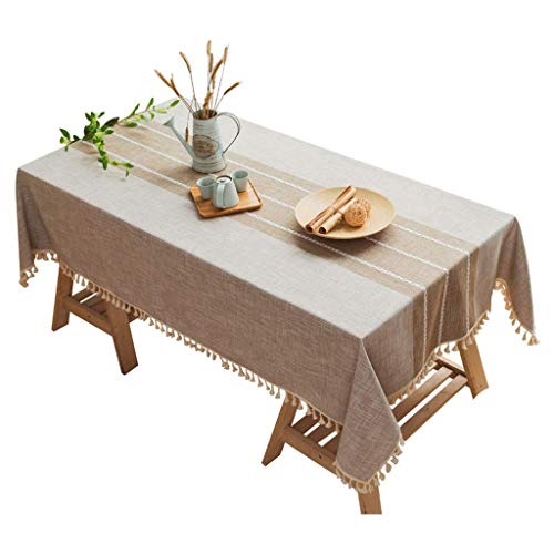 Nappe bureau coton lin de qualité supérieure style épuré 110x110 - 2