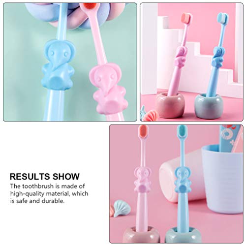 Toyvian 4Pcs Escova de Dentes Infantis Escova Macia de Limpeza de Dentes Infantis para O Treinamento