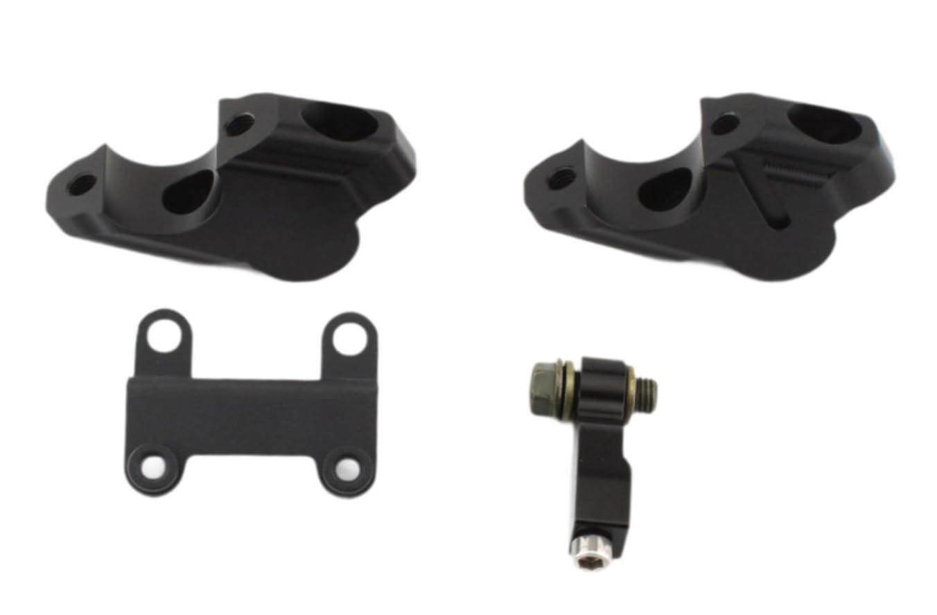 Kit Morsetto Per Montaggio Riser Manubrio Moto Riser Regolabili Booster In Lega Di Alluminio Nero Per Manubri Da 22 Mm manubrio Riser