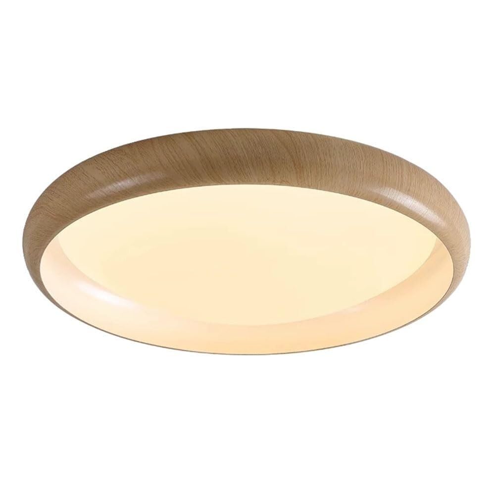 KXEcoLife Round Side Emitting Design LED Ceiling Light 3000K-6000K Dimming Lamp Semi-recessed Lighting Fixture for Living Room Kitchen Bedroom