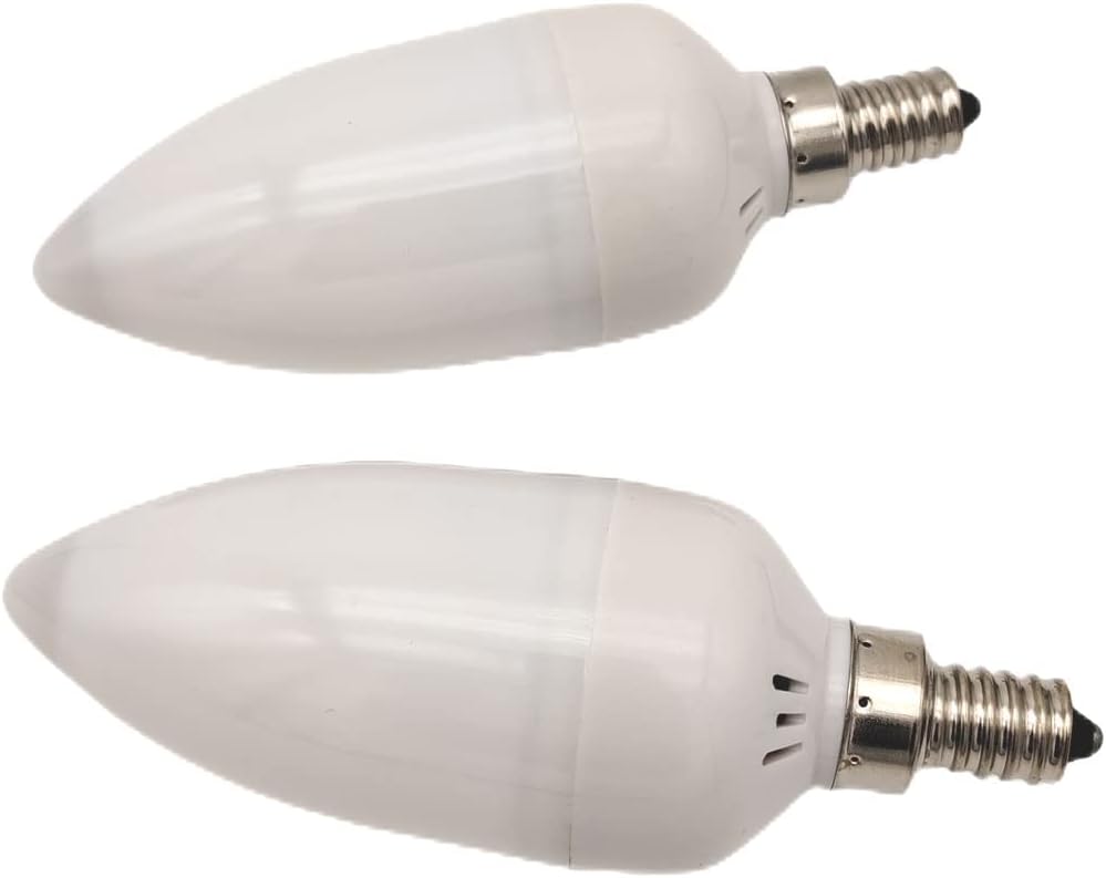 LED Flame Bulb E12 Candelabra BASE 3 Watt Warm White LED Chandelier Bulbs Flameless Flickering Light For Events Festival Hotel Christmas Holiday Decoration 2 Modes (2 Pack E12)