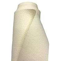A-Express Premium Gekörnt Wasserdicht Kunstleder Gekörnt Lederimitat Texturiert Lederstoff Meterware - 200cm x 140cm (Elfenbein) – Ansicht 1