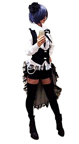 TOKYO-T Black Butler Cosplay Ciel Phantomhive 9 Items Costume (M) Monochrome Kiss