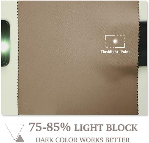 Image of Galaxy Home Decor Premium 100% True Blackout Eyelet Curtain for Window 4 Feet| Thermal Insulated Modern Plain Curtain for Living Room & Bedroom|Pack of 2, Mocha