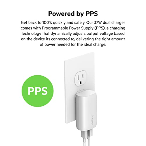 Belkin 37W USB C and USB A Charger Block, PPS Fast Charging - image 3