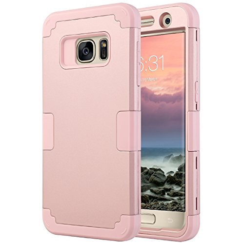 ULAK Galaxy S7 Case, S7 Case, Slim Corner Protection Hybrid Dual Layer Shock Absorbing Impact Resist Case Cover for Samsung Galaxy S7, Rose Gold