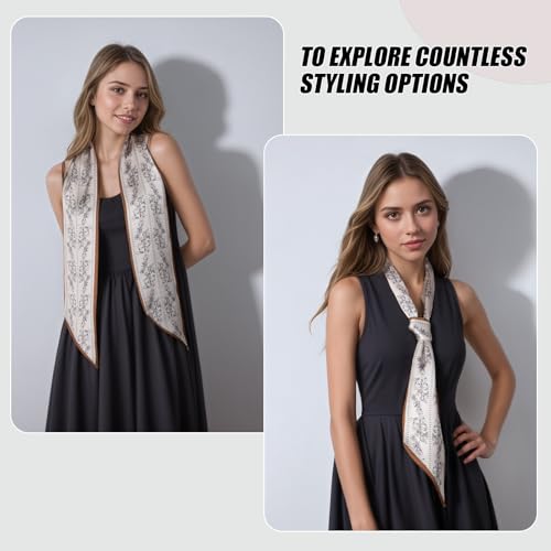 Purse Bag Scarf For Handbags Lightweight Silky Satin Headscarf Neck Hair Scarves for Women3