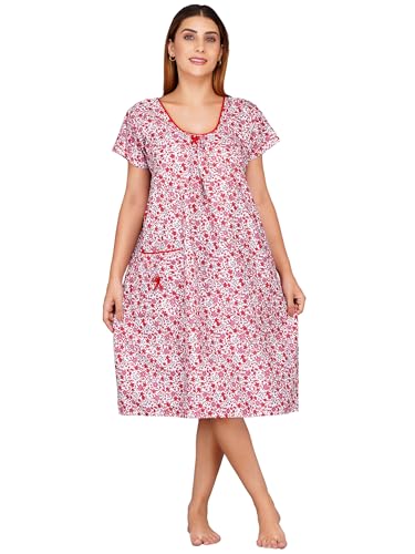 Image of Breezly Women's Pure Cotton Night Dress Nighty for Women Multicolour