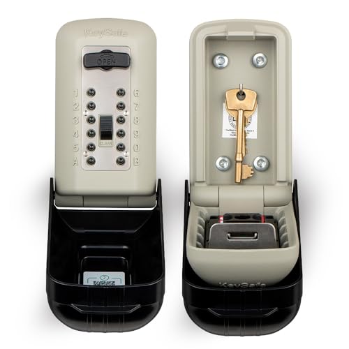 SUPRA C500 Pro Key Safe - High Security Police Preferred Outdoor Attack resistant Push button Wall Mounted Key safe. Lock box for keys, fobs, access cards