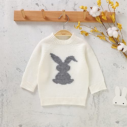 Toddler Baby Boy Girl Easter Knit Sweater Infant Long Sleeve Cute Bunny Chunky Pullover Sweater Knit Tops2