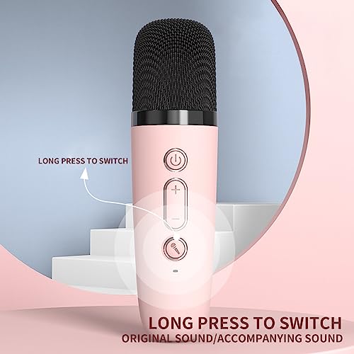 Image of Mini Karaoke Machine for Kids, Portable Bluetooth Speaker with Wireless Microphone,Kids Music Player Toys for Girls and Boys,3,4, 5, 6, 7, 8+ Years Old, Teens Birthday (Pink-Cat)