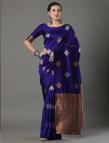 Image of Flosive Women's Fabulous Mix Color Kanjivaram Sona Chandi Silk Saree