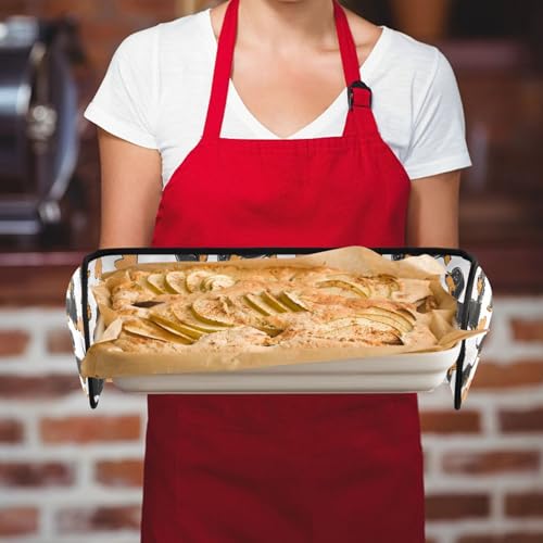 Double Oven Gloves Dachshund Dogs Hearts Heat Resistant Pot Holder Oven Mitt Gloves for BBQ Cooking Baking Grilling Microwave - Image 2