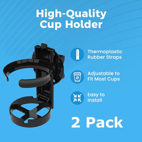 image for Easy To Use Products Mobility Cup Holder for Adults 2 Pack - Portable 