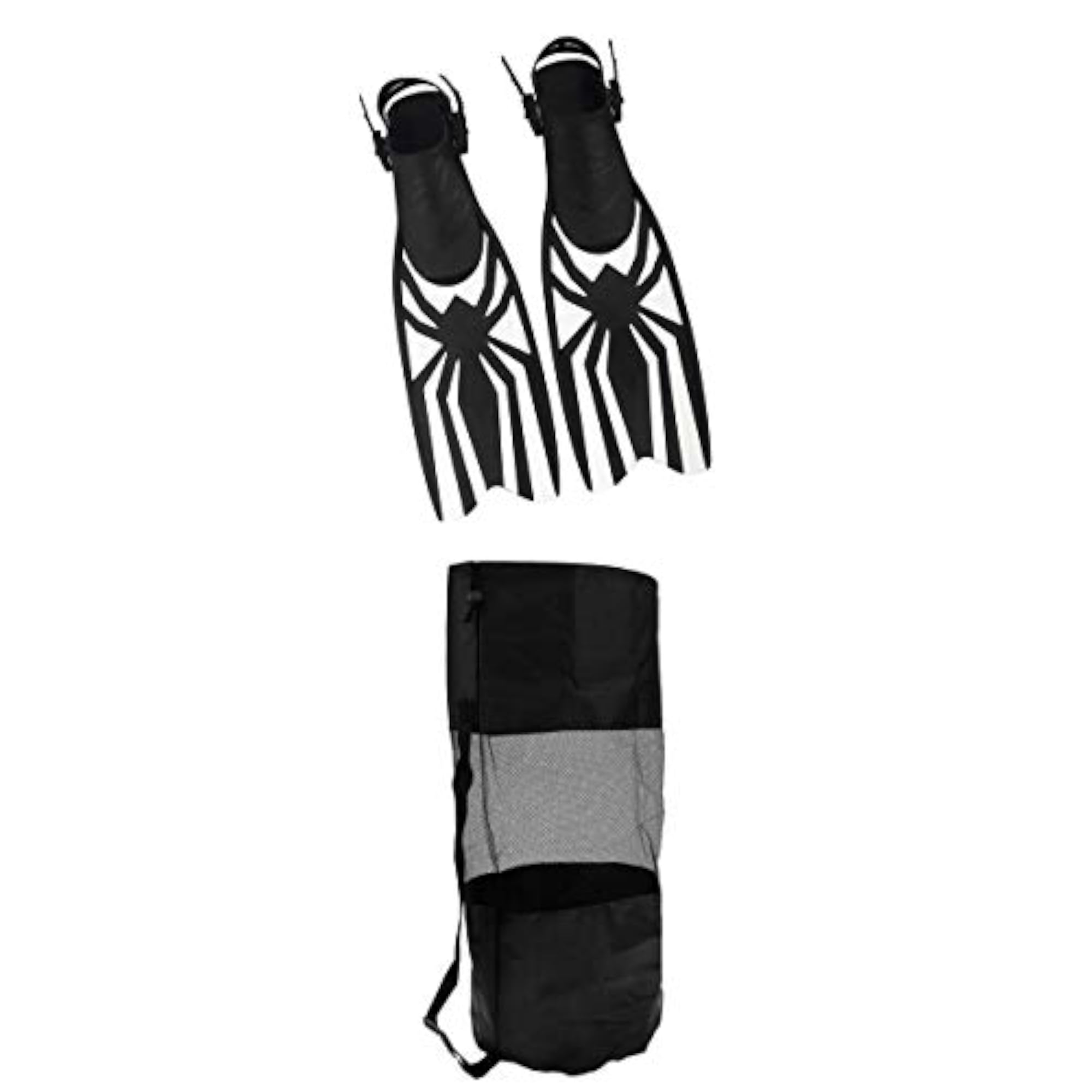 Pink Open-Heel Scuba Dive Flippers with Mesh Bag Gear Pack M
