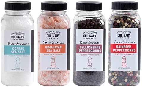 Urban Accents Pantry Essentials Gourmet Salt & Pepper Set (set of 4) Urban Accents Pantry Essentials Gourmet Salt & Pepper Set (set of 4)