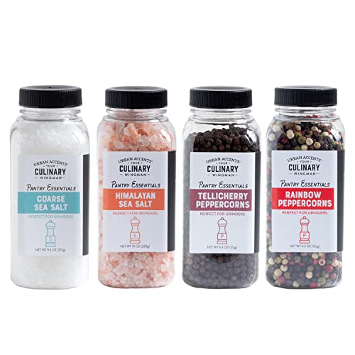 Urban Accents Essentials Bundle-Includes Movie Night Popcorn Kernels & Seasoning Variety Pack (Set Of 8) & Urban Accents Gourmet Salt & Pepper Set (Set Of 4) #TOP2