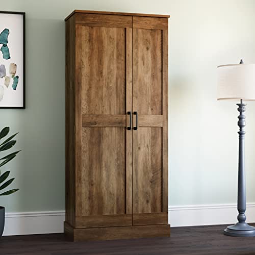 Image of Sauder Miscellaneous Storage 2-Door Swing Out Storage Cabinet /Pantry Cabinet, Rural Pine Finish