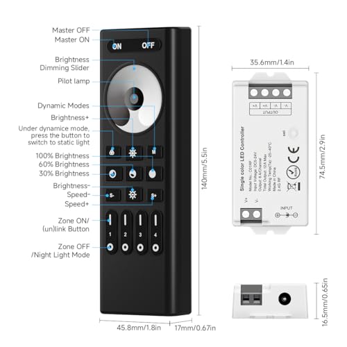 Tira LED COB 10 m 24V 3000K Dimmable con Control miniatura 5