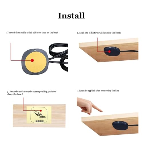 Interrupteur à capteur tactile pénétrant et variateur LED invisible USB