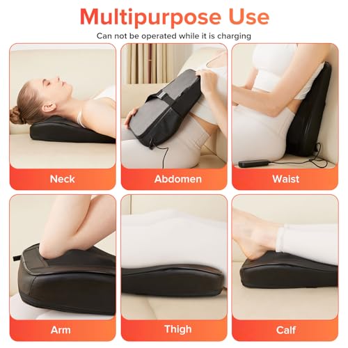 image for AERLANG Cordless Neck and Back Massager with Heat, 3D Shiatsu Kneading