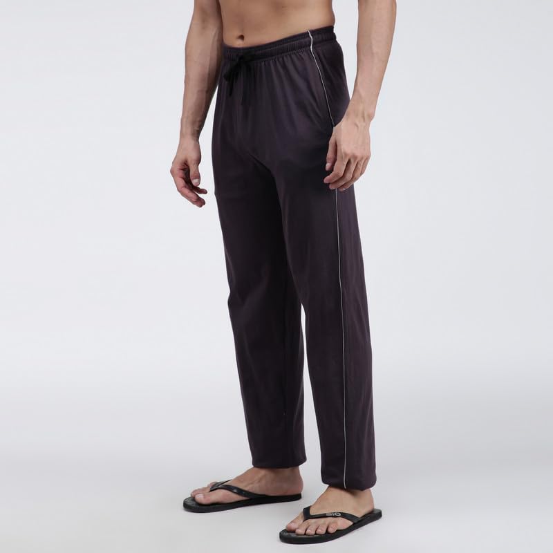 Image of Amul Comfy Men's Track Pant | Super Combed Cotton Rich Blend | Adjustable Drawstring Closure | Slim Tailored Fit | Soft Comfortable Everyday Bottom Wear | Color May Vary (Pack of 1)