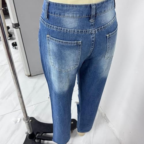 Jean décontracté ample en denim délavé pour femme active - 3