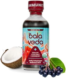 Epic Elderberry Immunity Shot Plus Stress Support – Organic Elderberry with Vitamin C, Amla, Adaptogens and Antioxidants, Vegan and Gluten-Free – 2 Fl Oz (Pack of 12)