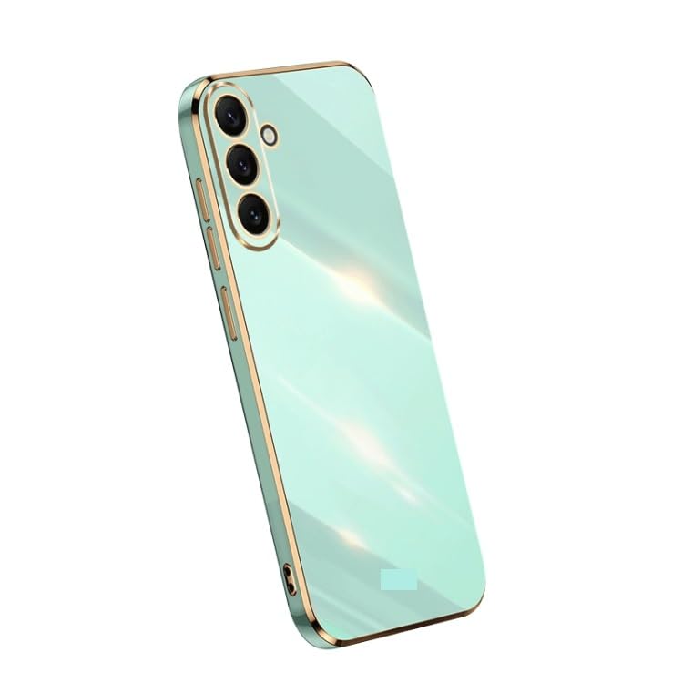 Apurb Store for Samsung Galaxy A54 5G Plating Square Gold Frame Phone Case Luxury Soft Silicone Back Cover for Samsung Galaxy A54 5G (Mint)-image-0