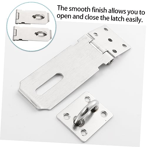 Image of DOITOOL 3pcs Stainless Steel Padlock Latch Door Clasp Hasps Safety Locks Easy Fixing