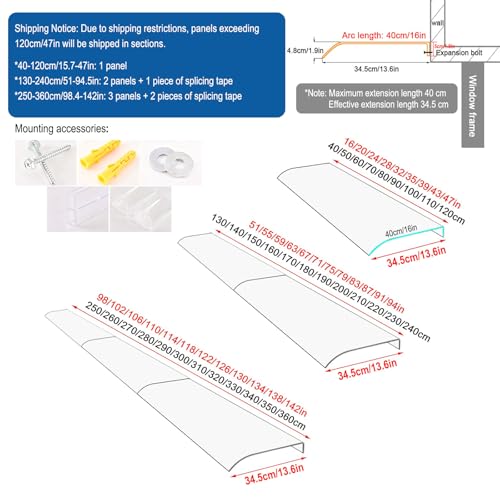 Miniatura 2 de Tejadillo De Exterior En Policarbonato - Marquesina Para Puerta Con Techado Exterior, Sistema Extensible Para Fachadas Resistente A Viento