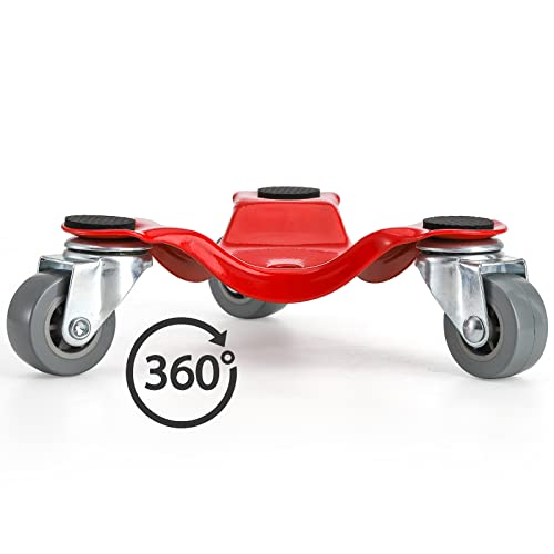 ZEAYEA 4 Pack 6-Inch Steel Tri-Dolly, 200 lbs / 90 kg Load Capacity 3 Wheel Mover's Dolly for Moving Furniture, Appliances, Cabinet, Table, Piano by ZEAYEA - Image 4