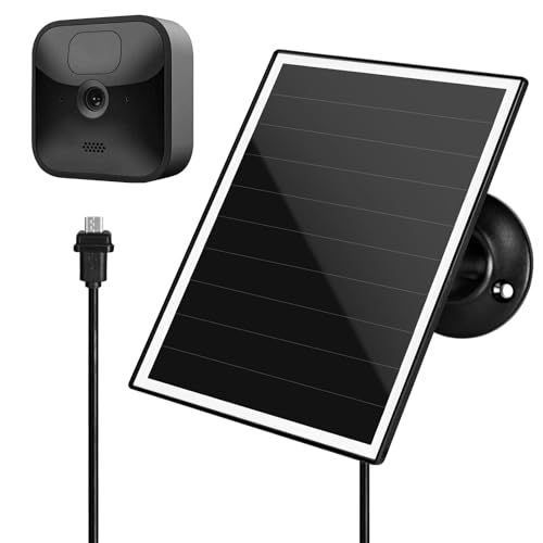 Solarpanel für Blink Blink Outdoor Kamera 6W Solar Panel Kompatibel mit Blink Outdoor 3 (3rd Gen) XT XT2 Kamera IP65 Wasserdicht mit 3M Ladekabel Verstellbarer Halterung