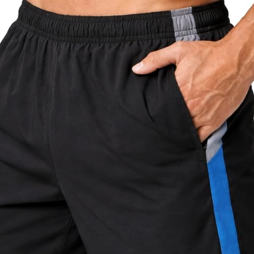 Image of NINQ Mens Shorts Stylish Cross Panel Design with Side Pocket | Gym Wear Shorts | Sports Short for Men Running, Training & Basketball