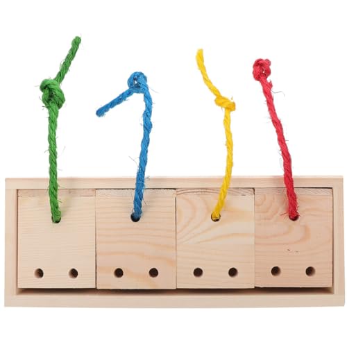 iplusmile Wooden Foraging Toys for Small Animals Educational Hamster Treat Dispenser and Hideout for Guinea Pigs Rabbits Bunnies Chinchillas Mice Gerbils Natural Durable Pet Toy