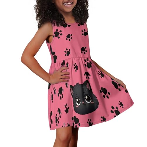 Girls Summer Dress Sleeveless Midi Dresses Cute A-Line Dresses for Teen Girls 2-14 Years Old3