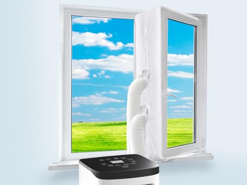 Hitopin Klimaanlage Fensterabdichtung, Fensterabdichtung für Mobile Klimageräte, 300CM Hot Air Stop Geeignet für Fenster, Fensterdurchführung für...